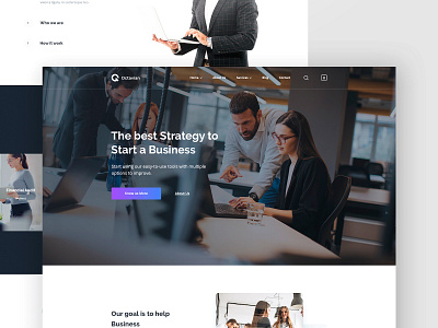 Landing Page Business Consulting agency desig homepage landing page site design web design website