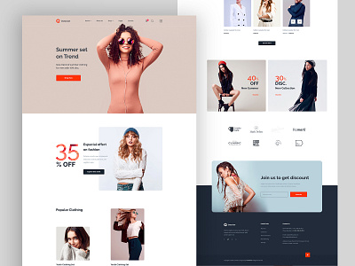 Home for fashion shop by Th3s on Dribbble