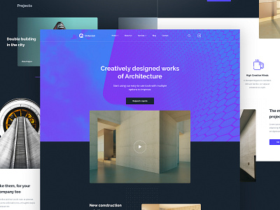 Homepage for Architecture agency architechture architectural architecture branding concept design homepage site design web design website
