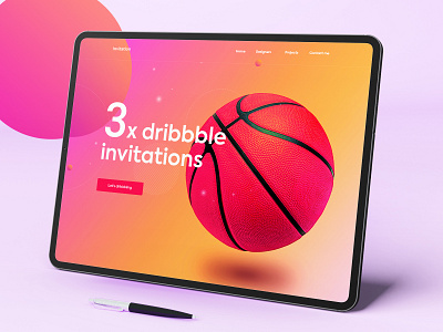 3 dribbble Invites concept desig design draft day dribbble dribbble invite invitation invite invite giveaway shot ui web design