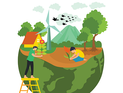 Environment graphic design illustration vector