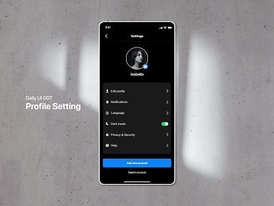 Daily UI 007 - Setting