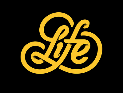 Life brand branding design letter lettering logo ornament type typography vector