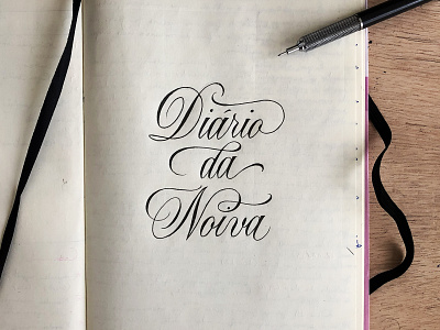 Bride Diary brand branding calligraphy design letter lettering logo ornament type typography