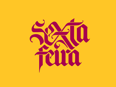 Sexta brand calligraphy design illustration letter lettering logo ornament typography