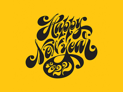 Happy New Year brand cursive design groove handlettering illustration letter lettering ornament script typography