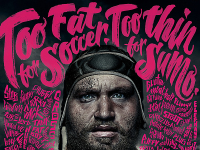 Fat Rugby brush calligraphy lettering typography