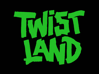 Twist Land brand design lettering typography