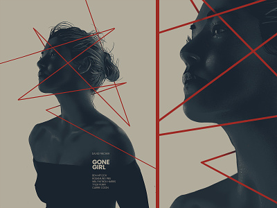 Gone Girl cinema design face film illustration movie poster typography