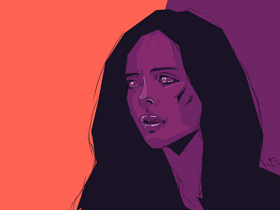 jessica jones - alternative movie poster design glitch illustration jessica jones popart poster series tv