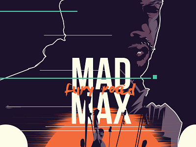 mad max - alternative movie poster design glitch illustration movie poster tv