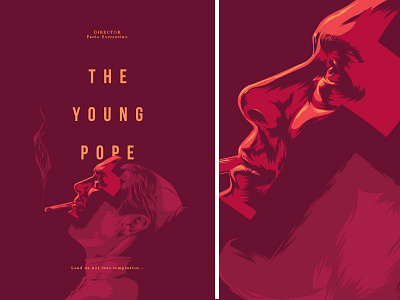 The Young Pope film illustration movie pope poster series vector young