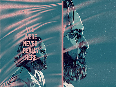 You Were Never Really Here face film glitch illustration movie poster typography