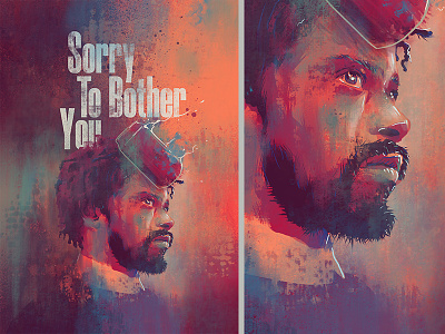 Sorry To Bother You cinema design face film glitch illustration movie poster