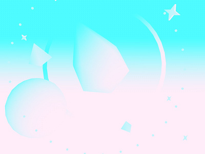 Shapes in Space 3d blue c4d geometry gradient pink shapes