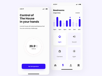 Smart Home App Concept app branding codeboxindonesia controlhome design home mobileapp smarthome trend ui ux