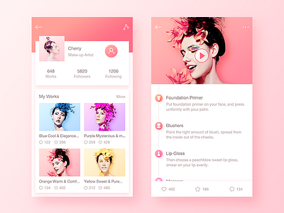 Beauty App by uiking on Dribbble