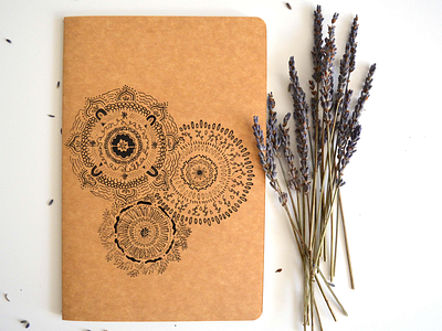 Mandala Journal bohemian composition design fine line freehand hand sketching journal linework mandala micron repetition