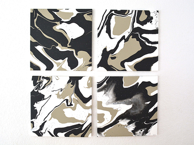 Acrylic Painting Set of 4 abstract acrylic acrylic painting art black color custom fluid art painting wall art white