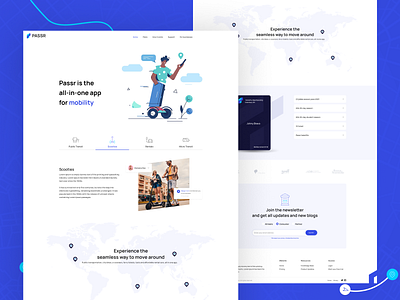 Landing page design for transportation SaaS platform bootstrap cars design driverondemand drivers landing mobility publictransit rentacar rentaservice responsive rides ridesondemand scooty transit transporation web