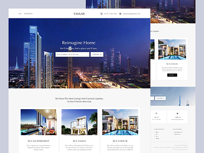 Emaar web redesign from my 2019 work