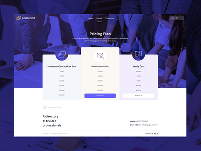 Pricing page design for e-Paper awesome bold clean design designideas freebie freelance hirepixels ios landingpage minimal pricingpage responsive ui web website wow