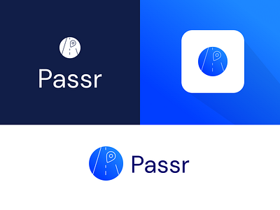 Passr logo design rejected concept blue brandidentity branding designsystems figma freebie logo rejectedlogo variations