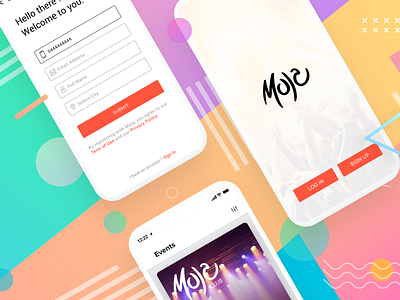 Events App Design app australia bookings branding clean events freelancer illustration minimal mobile ui mockup sign up form sign up page splash typography ui vector white white design whitespace