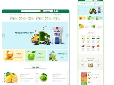 Vegetables & Fruits Website Templates by Samira Binte Hamid on Dribbble