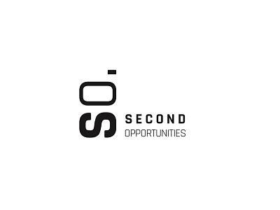 SO. Second Opportunities black blackandwhite branding font logo minimalist simple typo typography