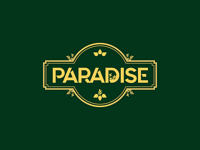 Paradise botanic door entry femenine flower flower logo garden leaf logo lock logo paradise secret agent vintage wood