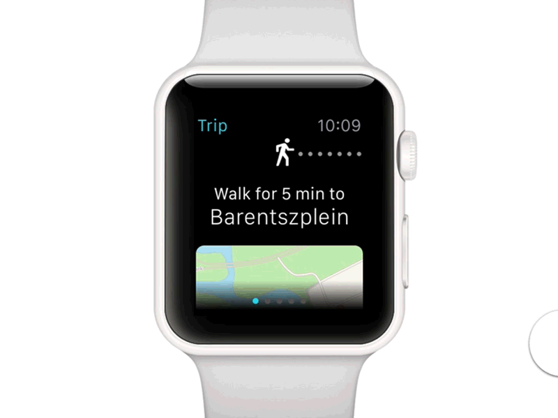 Route guidance app apple watch guidance public transport route ui ux