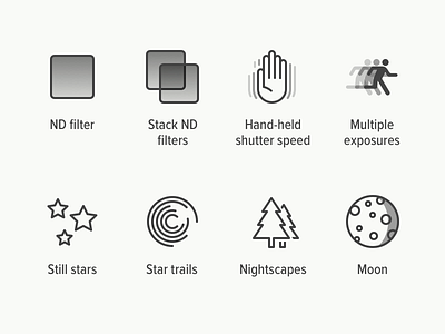 Manual Exposure icons