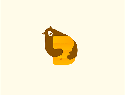 Letter B: 36 days of Type 36daysoftype b logo bear honey