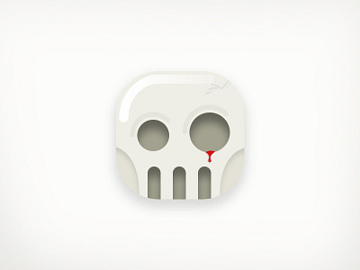 SKULL blood cute halloween horror icon skull