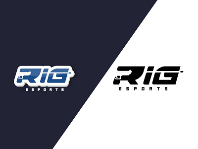 Rig bullet esports gun negative rig space typography