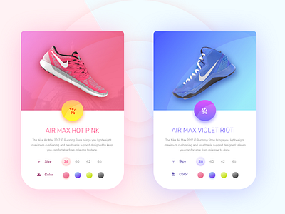 👟👟👟SNEAKER HEAD👟👟👟 card design gradient material nike shoe ui