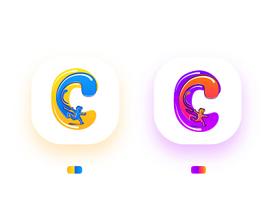 C c kid letter monogram splash