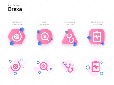Brexa Icon Set breast cancer icons