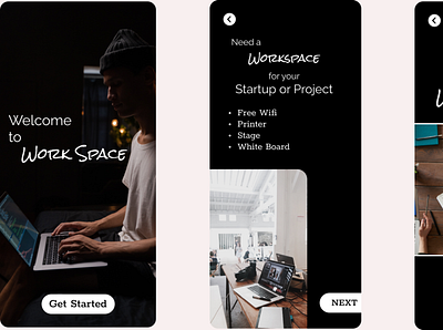 Work Space Mobile App Design app branding design mobile ui ux