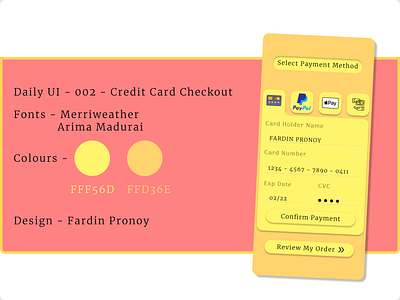 Daily UI 02 - Credit Card Payment app dailyui design illustration mobile ui ux