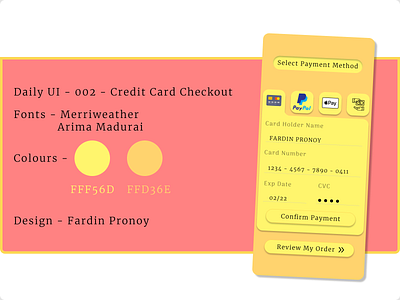 Daily UI 02 - Credit Card Payment