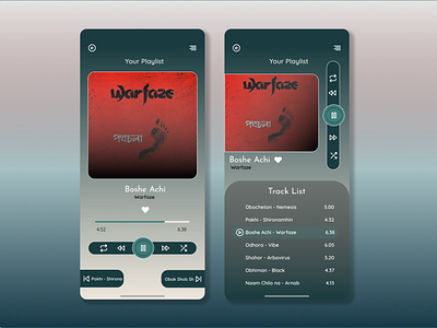 #DailyUI_009 Music Player App UI Design