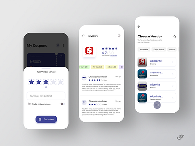 Screens from Custorfy Mobile App app app design design freelance ui uiux