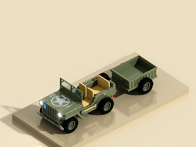 Voxel Jeep 3d 3d art design illustration isometric illustration magica voxel voxel