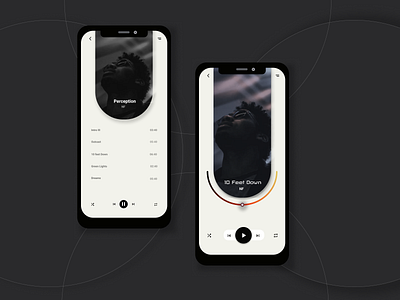 IOS Dark Mode Music Player