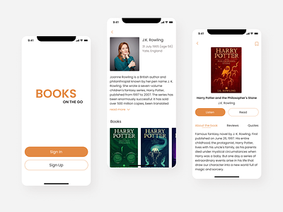 Reading and Listening Books App app book reader design reader