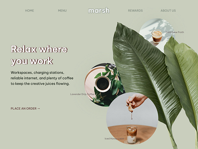 marsh Coffee Shop Landing Page