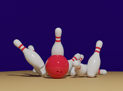 Bowling set up 3d animation game game art game asset
