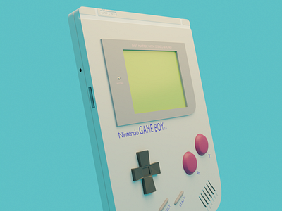 Nintendo Game Boy 3d game props